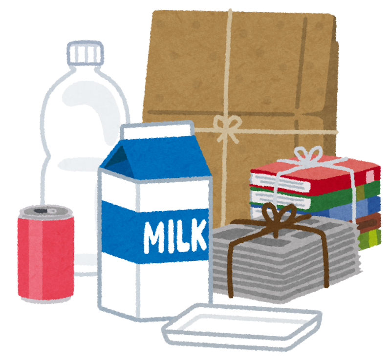 資源ごみのイラスト。