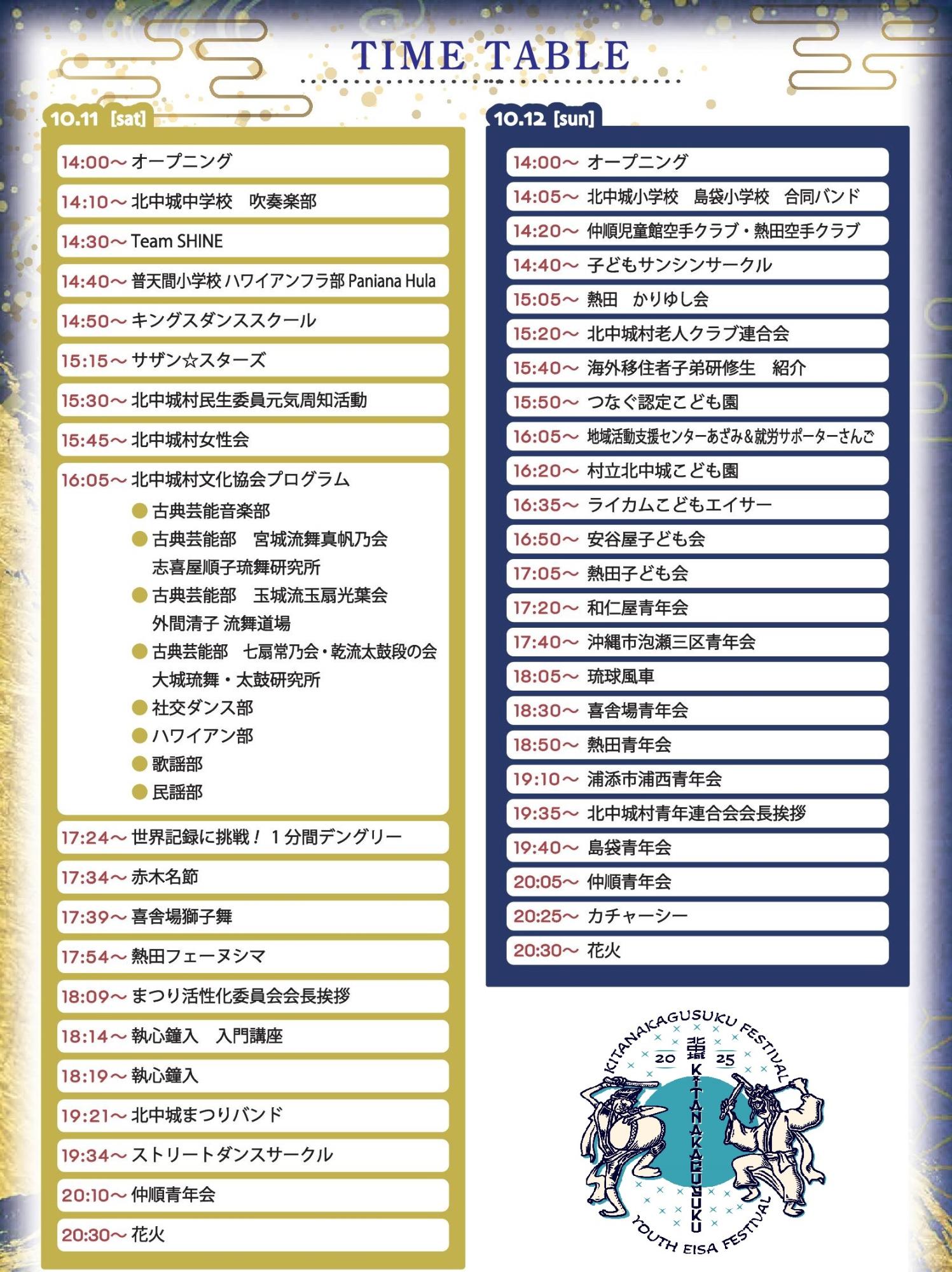 第40回北中城まつり・青年エイサーまつりプログラム